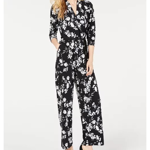 Calvin Klein Pants & Jumpsuits Calvin Klein Floral Print Jumpsuit Poshmark